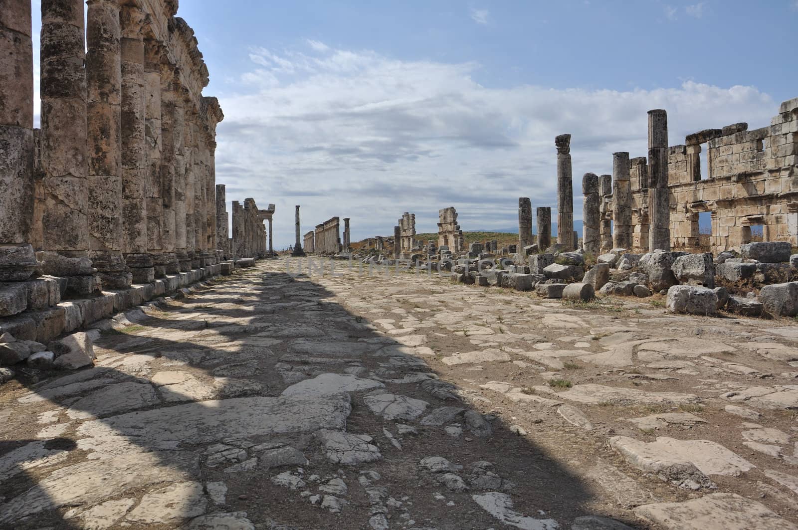 Apamea or Apameia was a treasure city and stud-depot of the Seleucid kings, was capital of Apamene, on the right bank of the Orontes River.