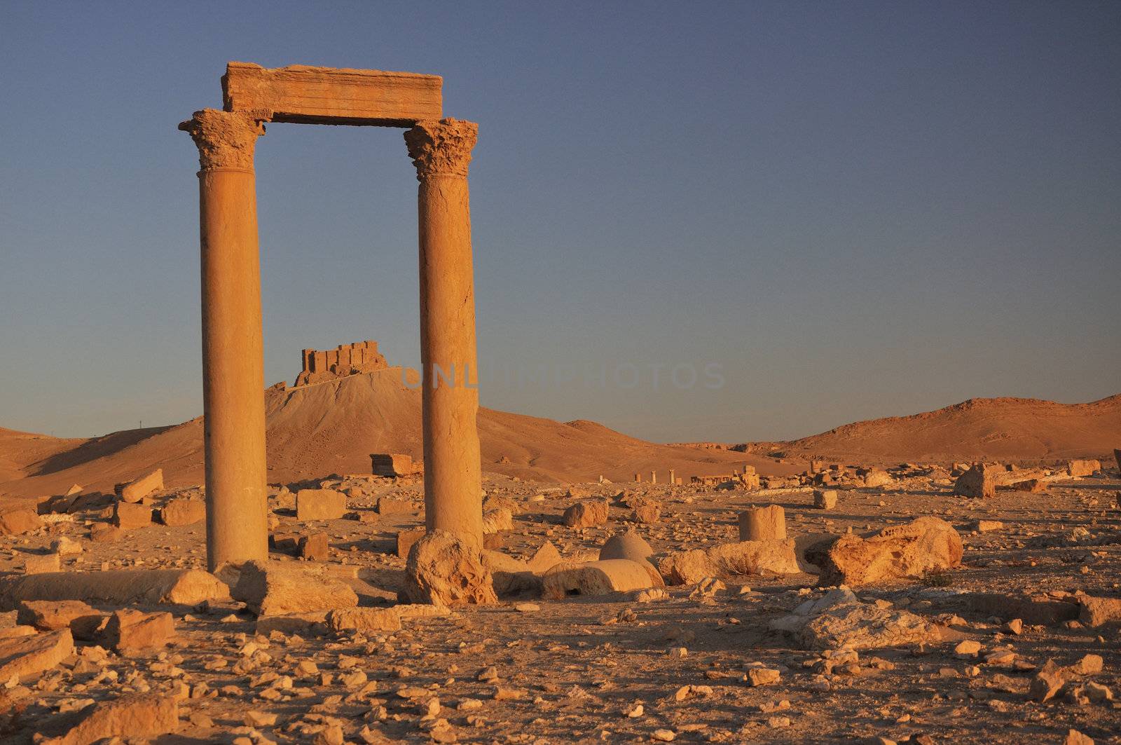 Fakhr-al-Din al-Ma'ani Castle or Palmyra Castle is a castle on a high hill overlooking the site of Palmyra, and named for the Druze emir Fakhr-al-Din II, who extended the Druze domains to the region of Palmyra during the 16th century. The castle was probably built by the Mamluks in the 13th century. The castle was surrounded by a moat, with access only available through a drawbridge.