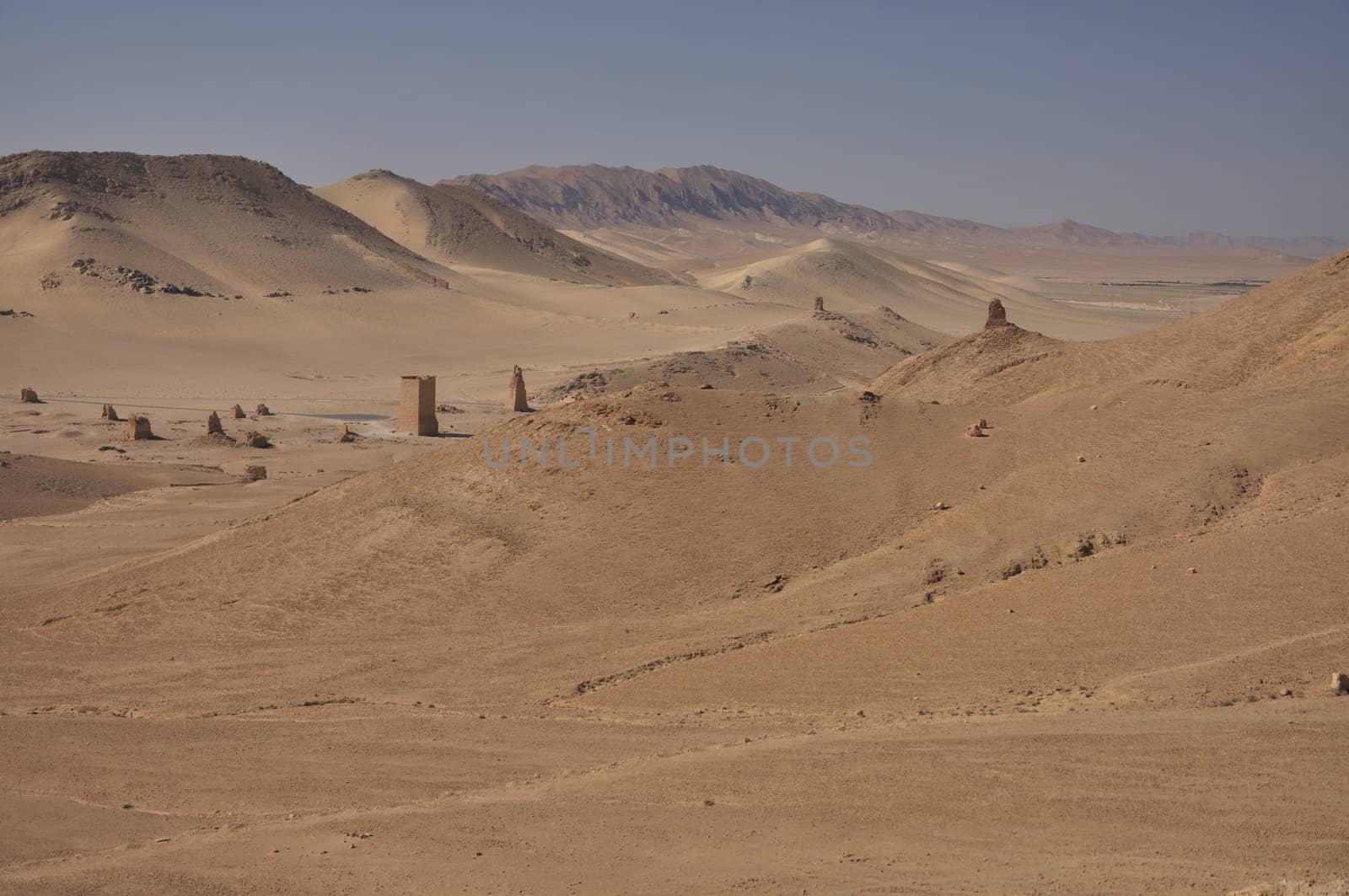Though the ancient site fell into disuse after the 16th century, it is still known as Tadmor in Arabic. Palmyra is completely in middle of nowhere - lost in death syrian desert.