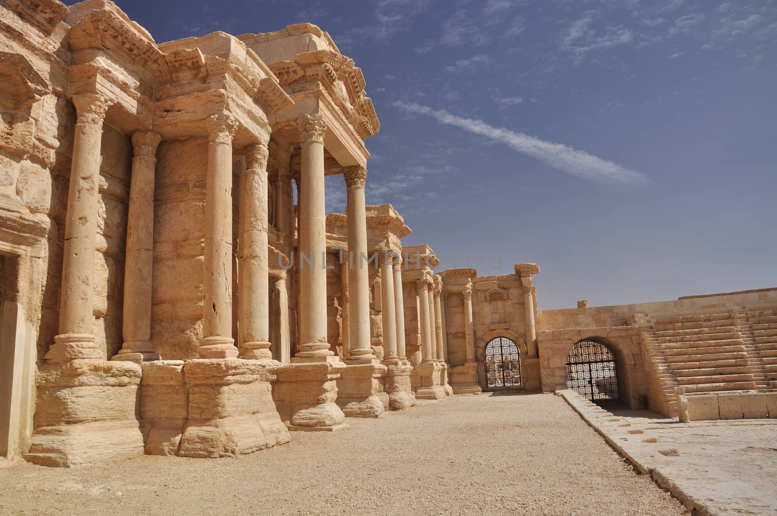 The second most noteworthy remain in Palmyra is the theater, today having 9 rows of seating, but most likely having up to 12 with the addition of wooden structures. It has been dated to the early 1st century AD.