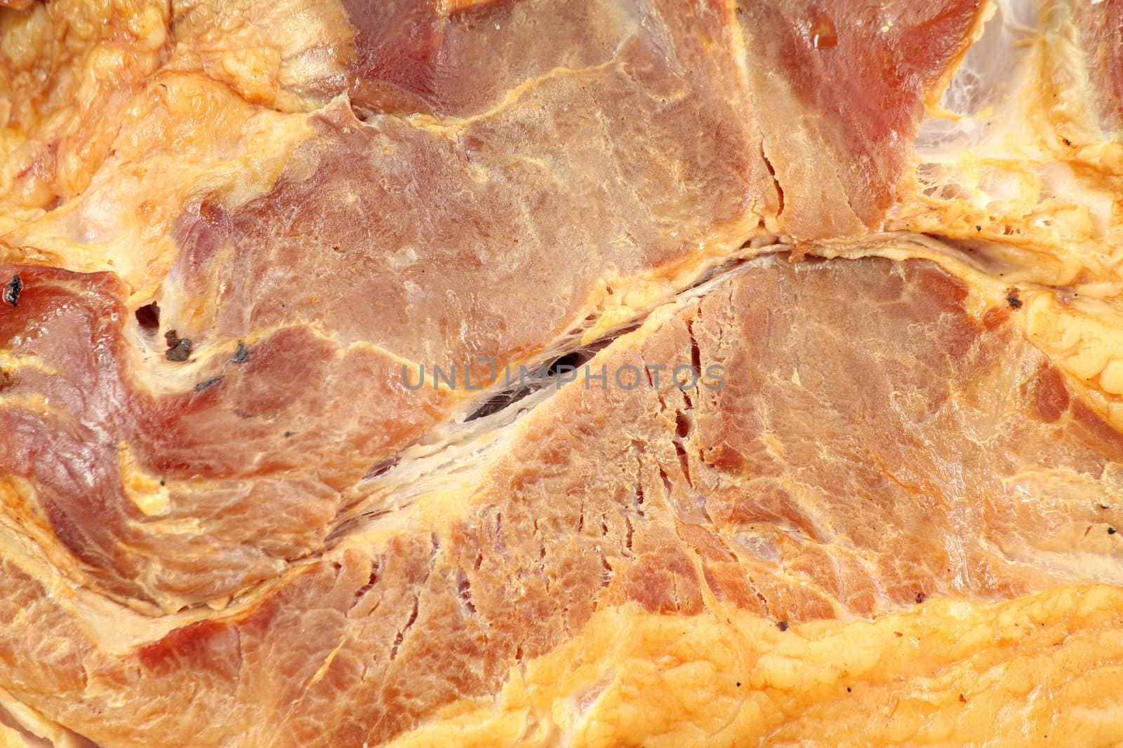 smoked ham meat close up background