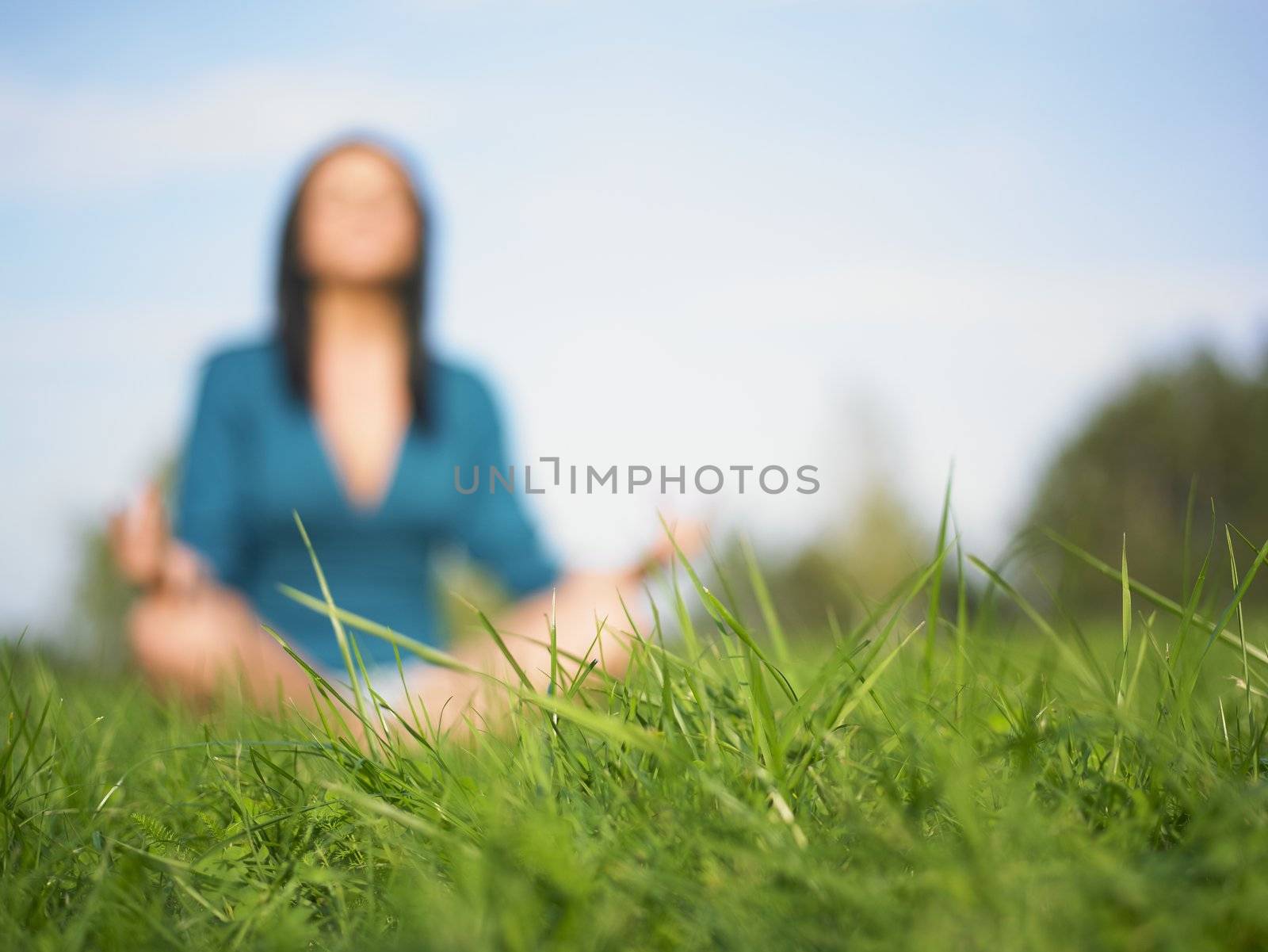 Woman in nature relaxing