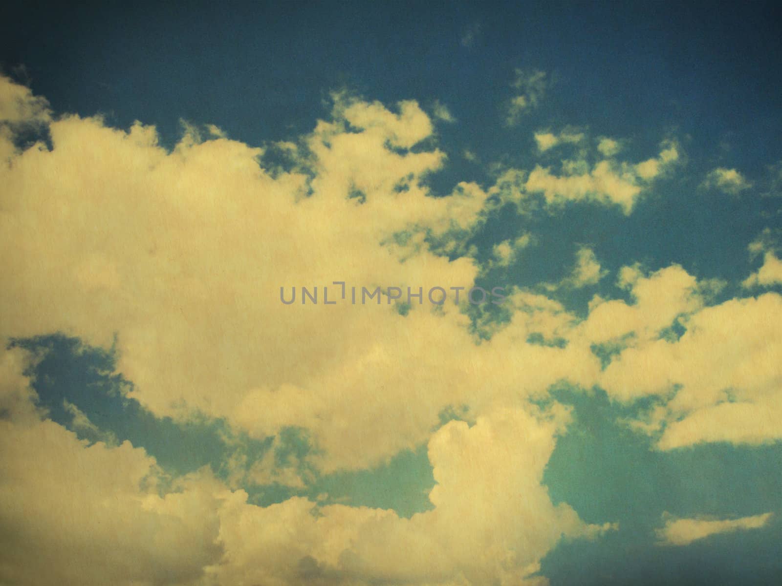 retro image of cloudy sky