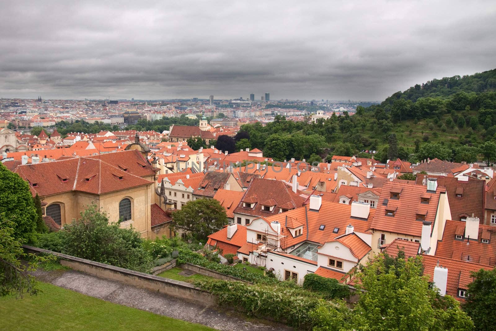 Red roofs of Prague.