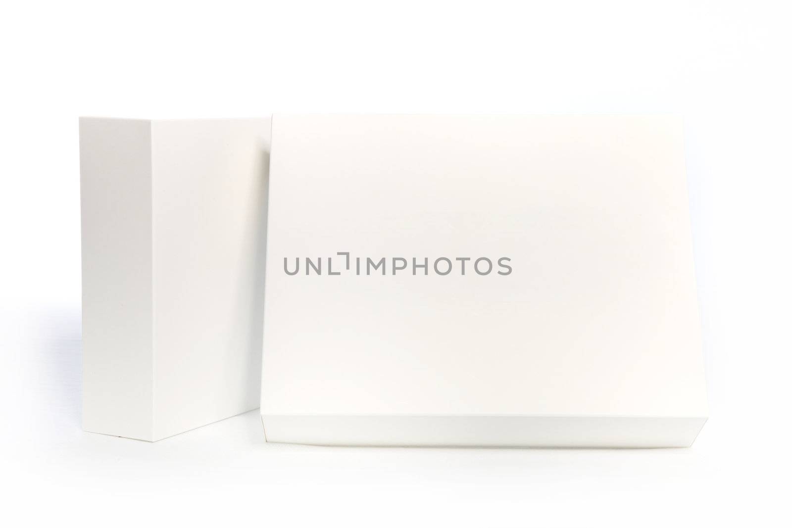 Rectangular white boxes on white background, closeup