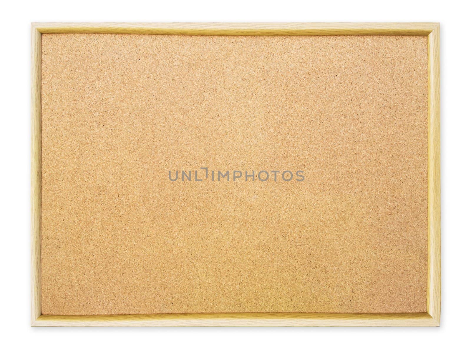 Blank cork pin board on white background by simpson33
