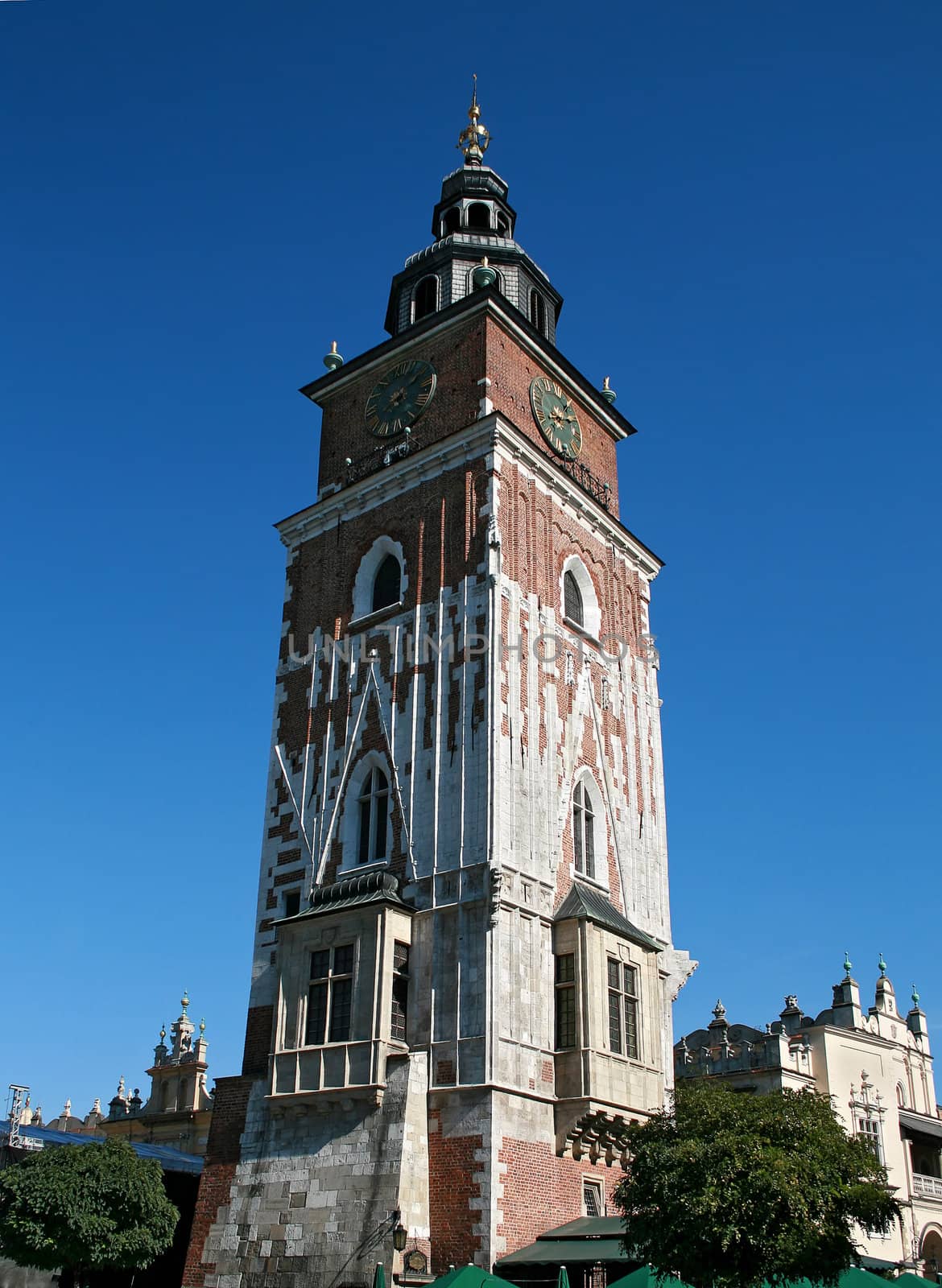 Tower in center of Krakow, Poland by Gdolgikh