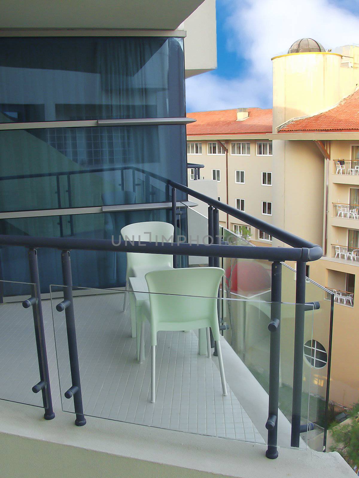Balcony of a modern building by NickNick