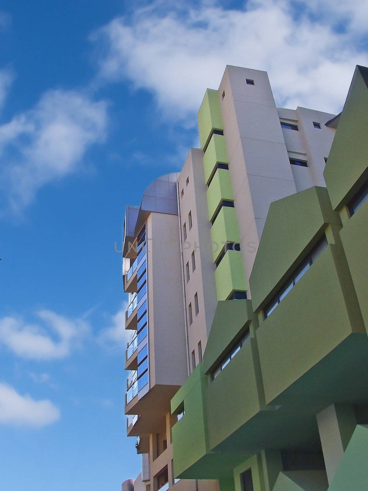 Modern building against the blue sky