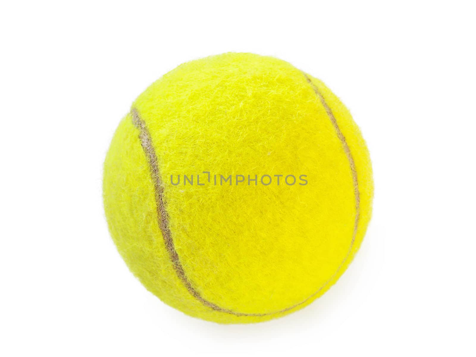 Tennis ball on white background by NickNick