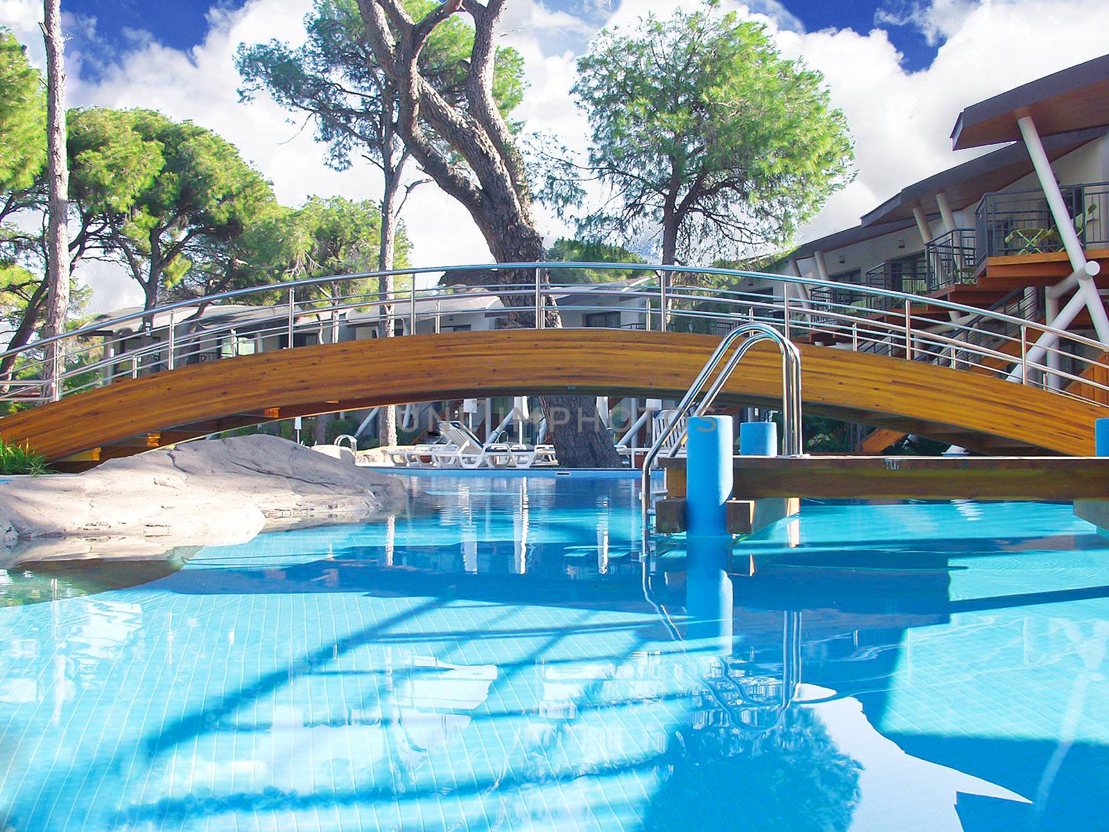 Swimming pool in spa resort 