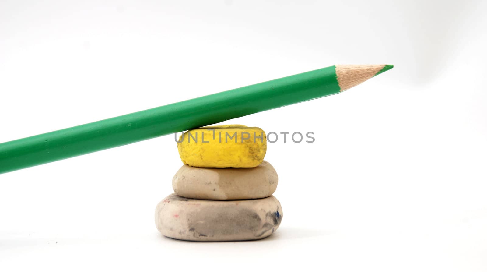 pencils and erasers