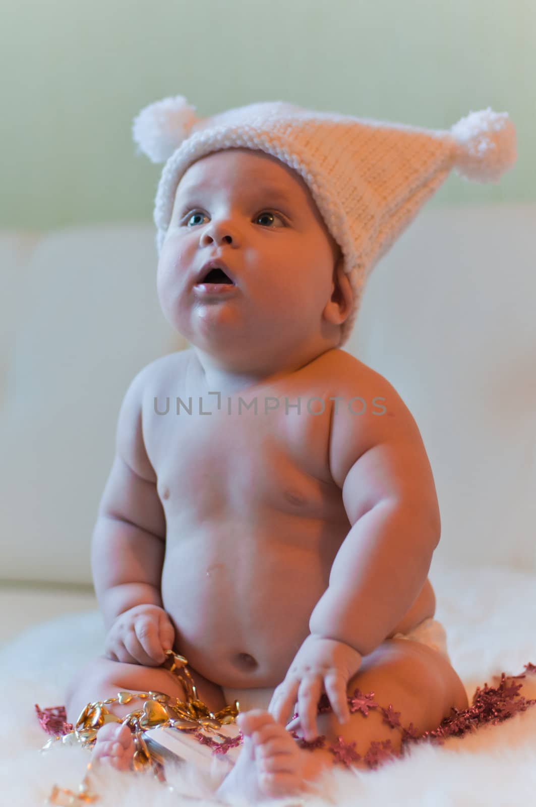 Baby in hat by Linaga