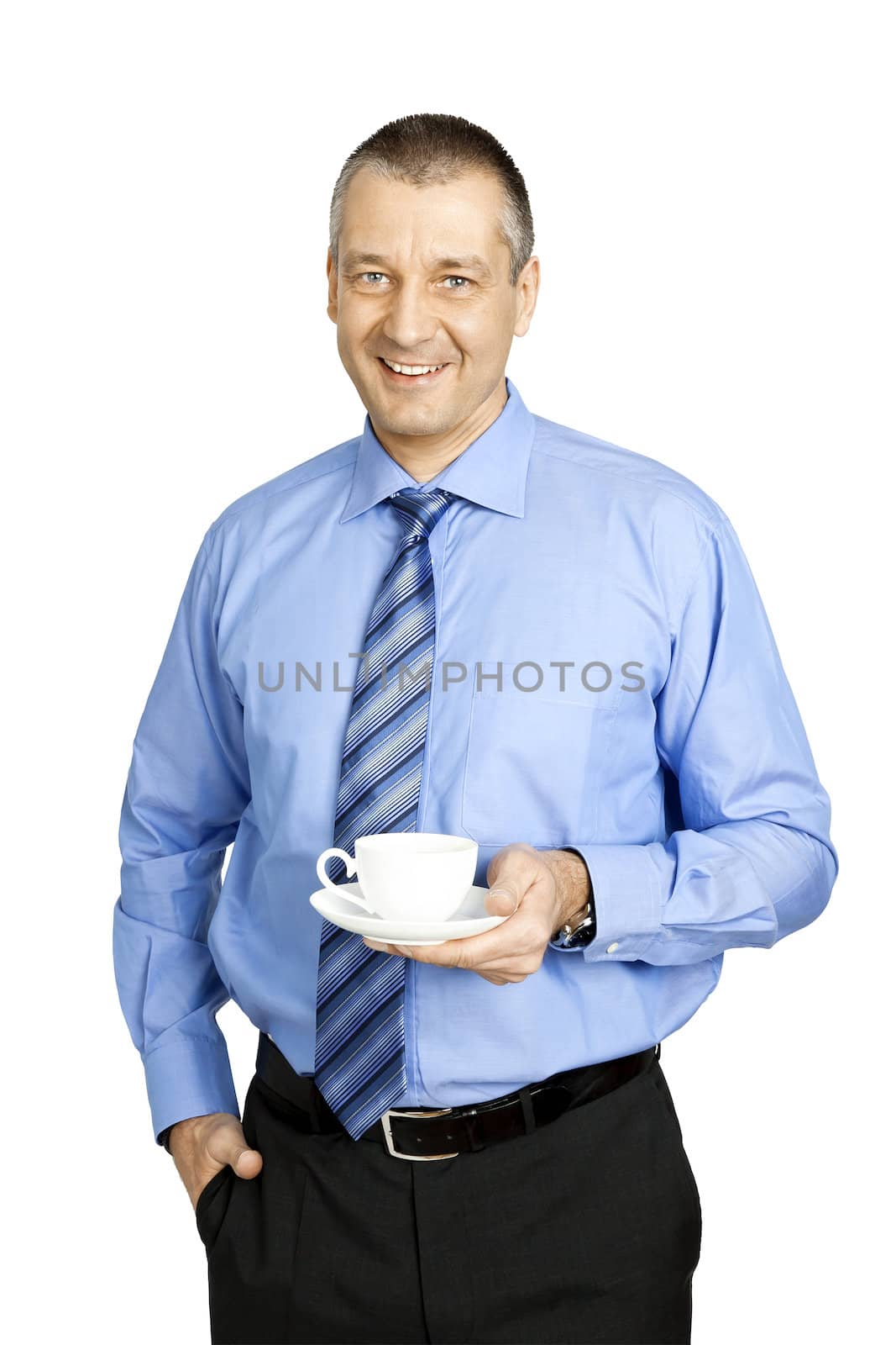 business man coffee break by magann