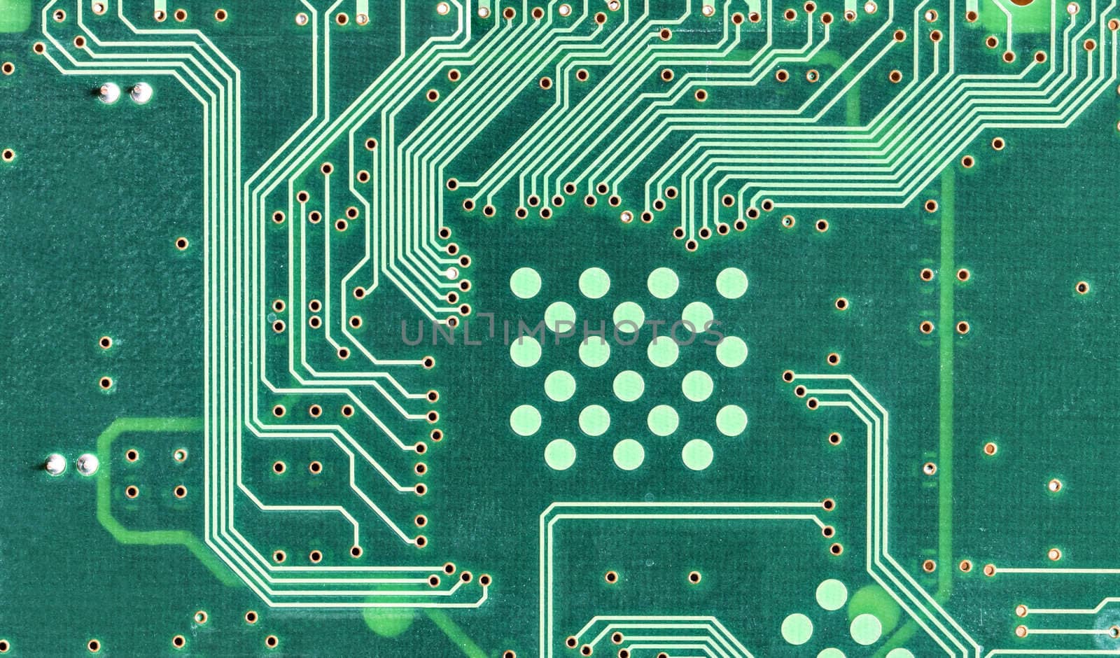 Green and golden electronic board for computer