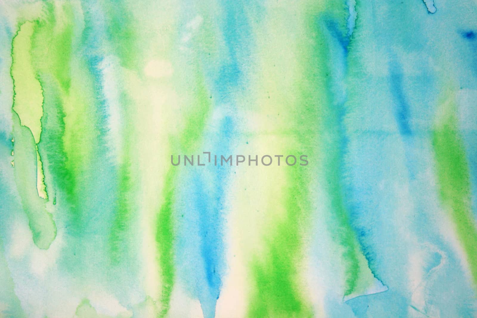 Abstract watercolor background with colorful layers on paper texture