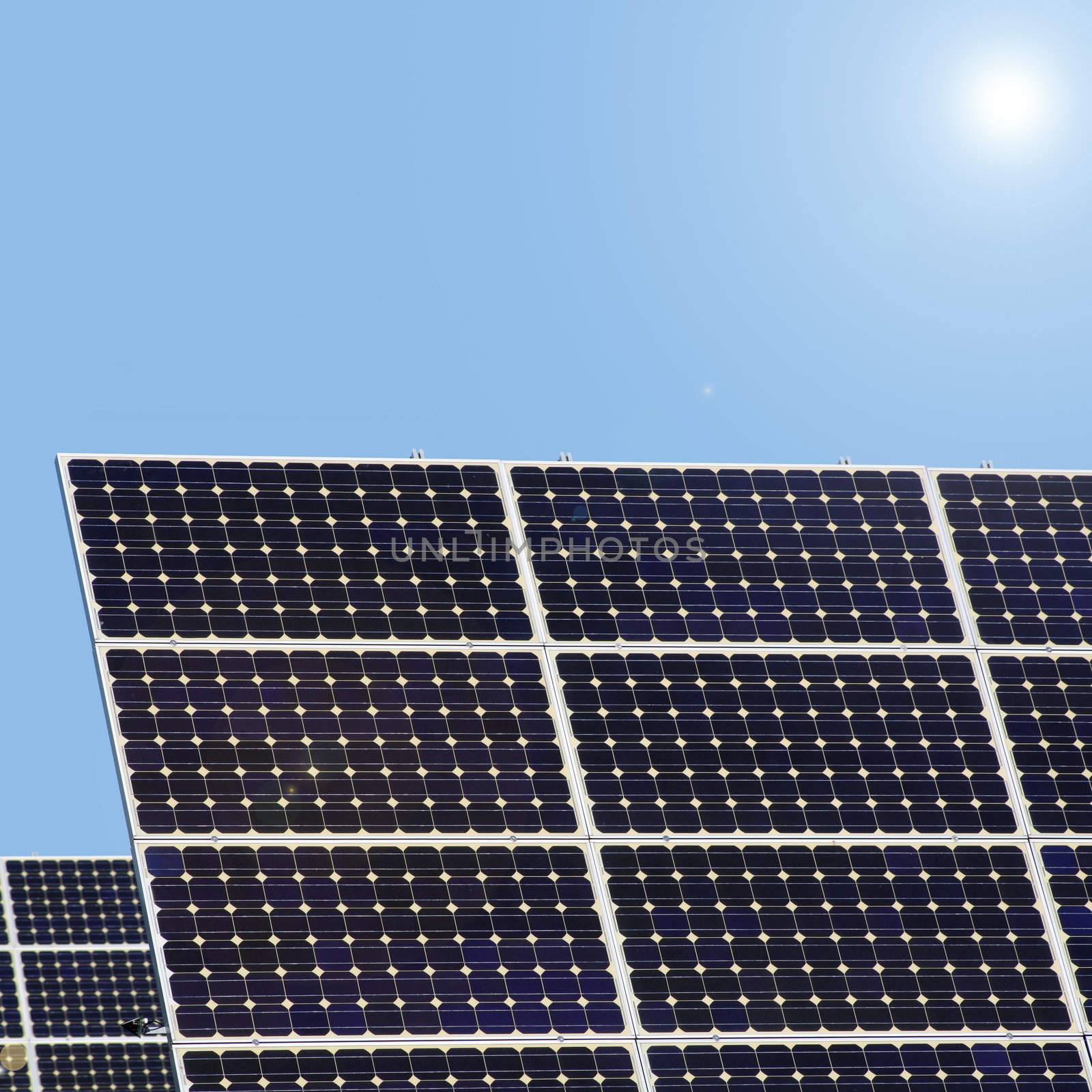 solar panels to generate electricity