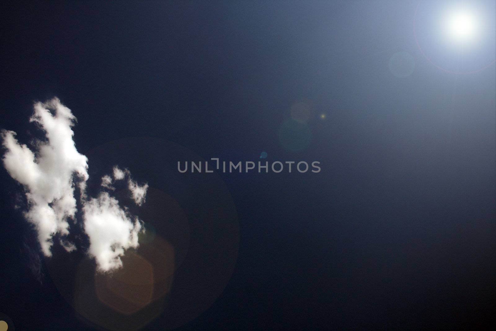 white clouds on blue sky