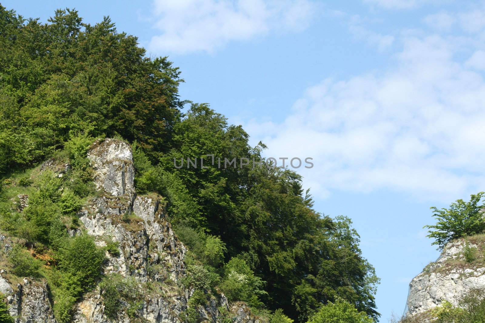 view to the Alps mountains in Austria