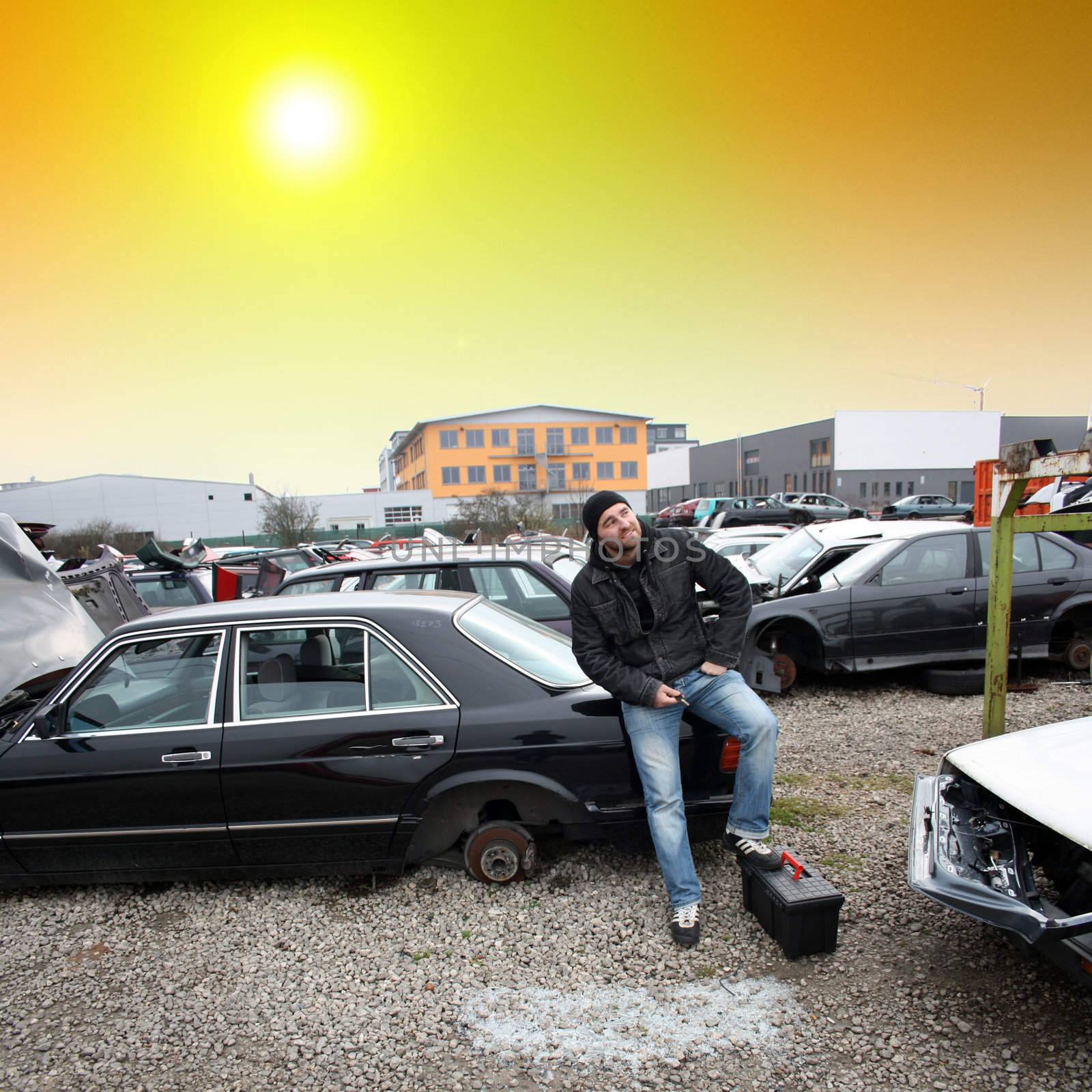 scrap yard for car recycling