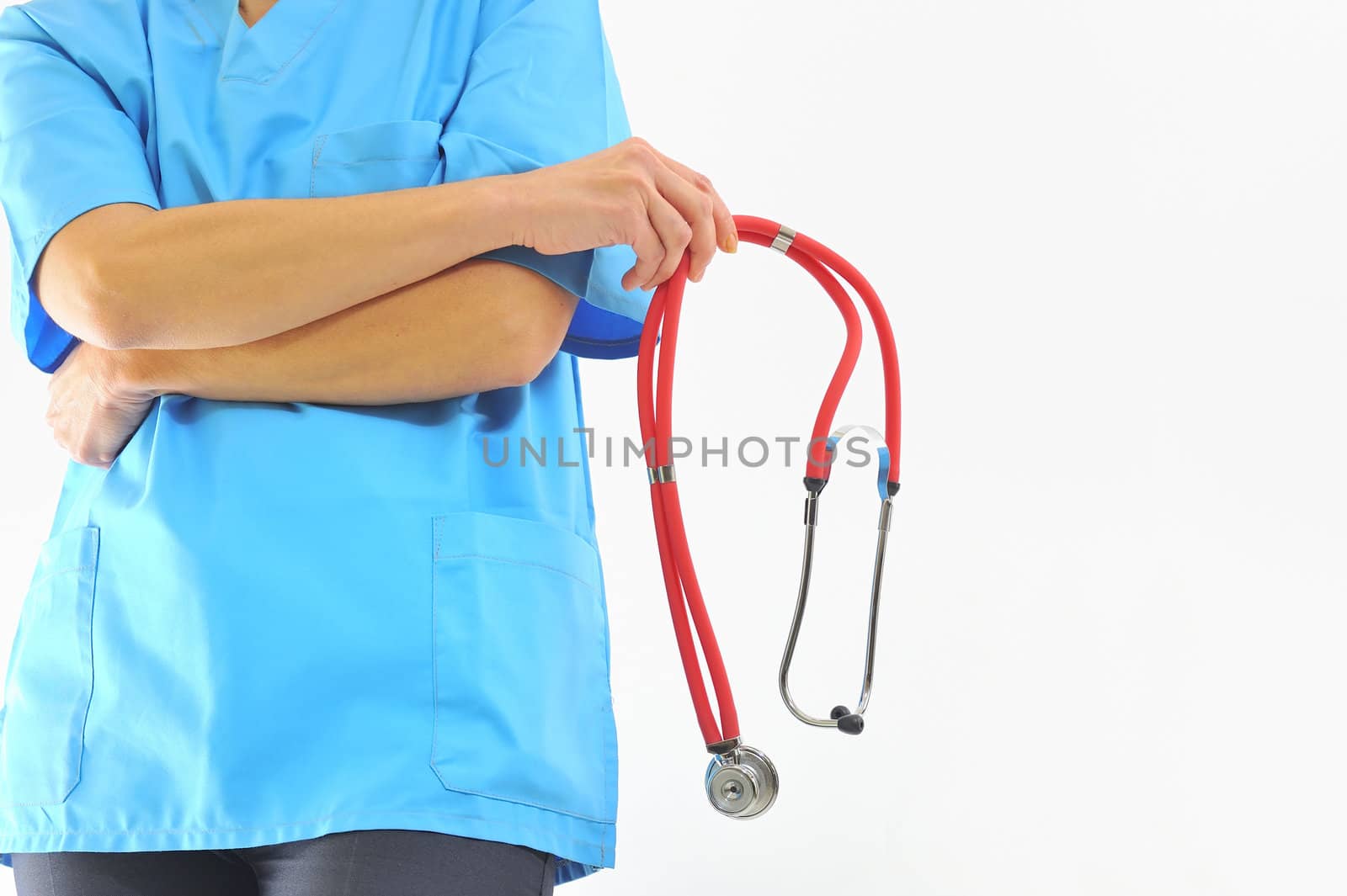 doctor with stethoscope by jordachelr