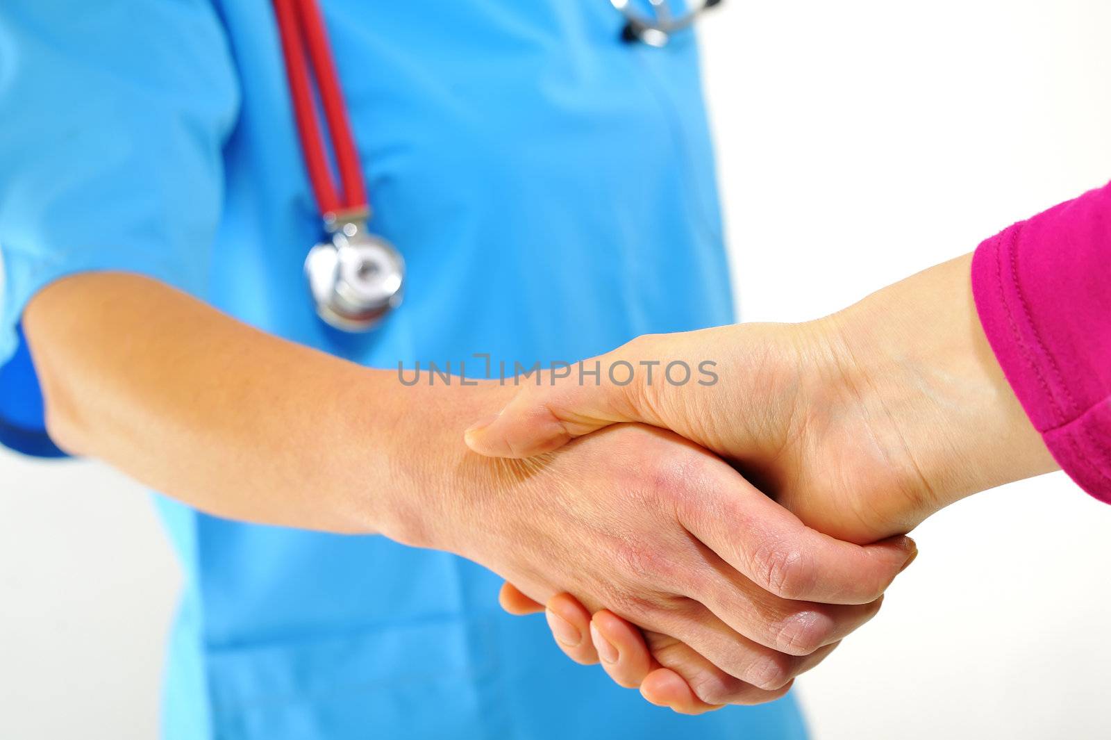 doctor shaking hands