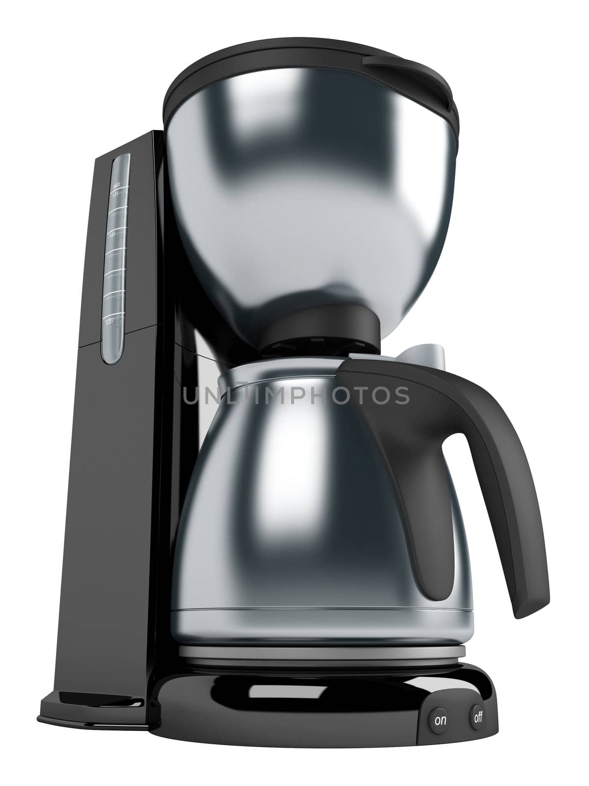 Elegance cofee machine isolated on white background