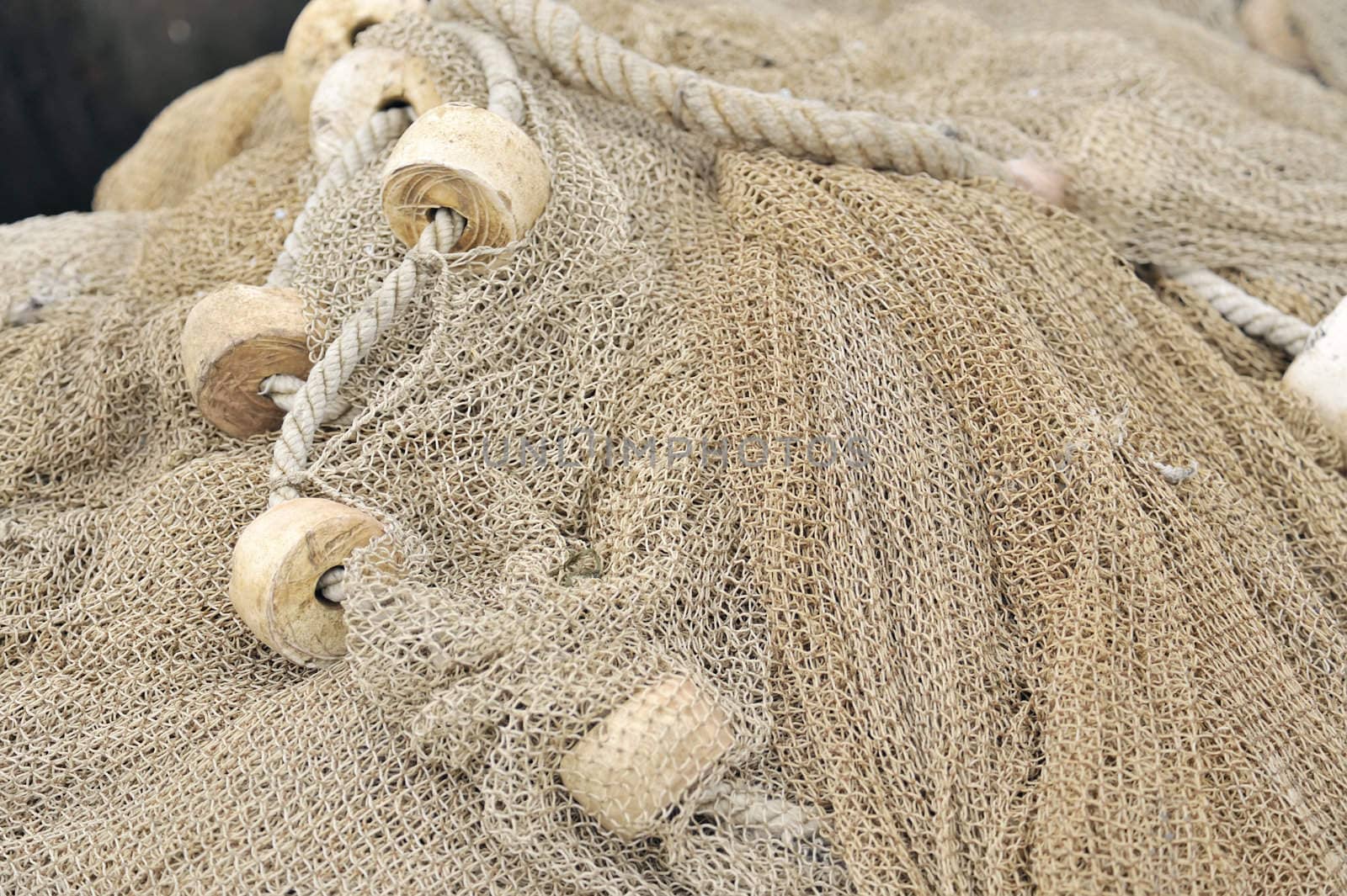 Fishing nets closeup