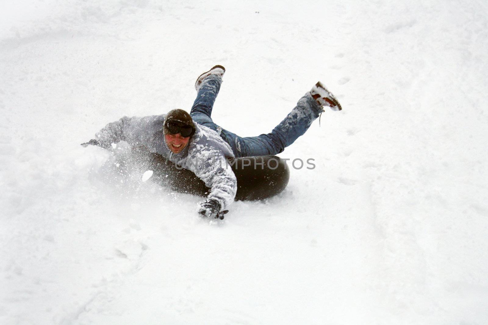 young people have fun in the winter