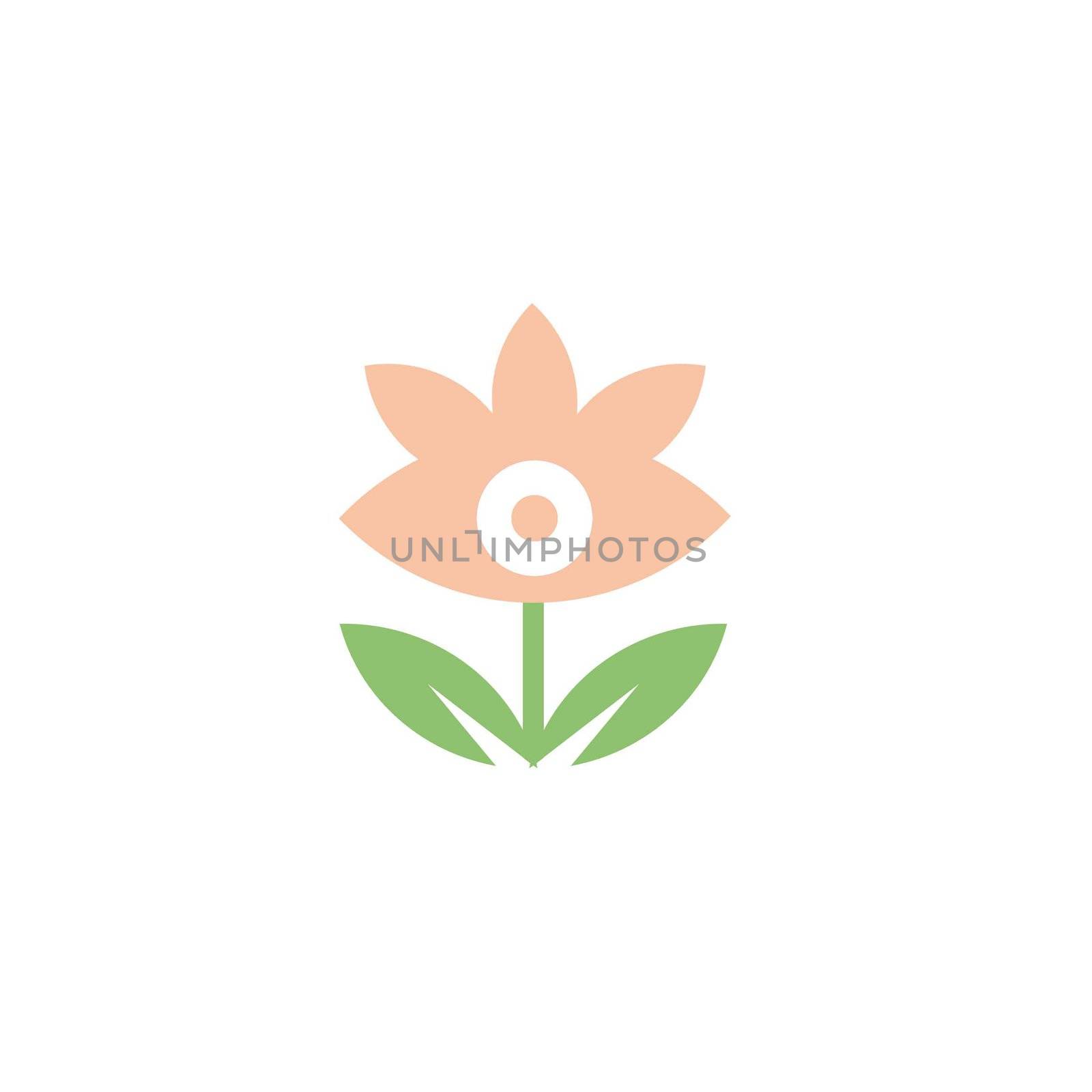 Pink flower logo