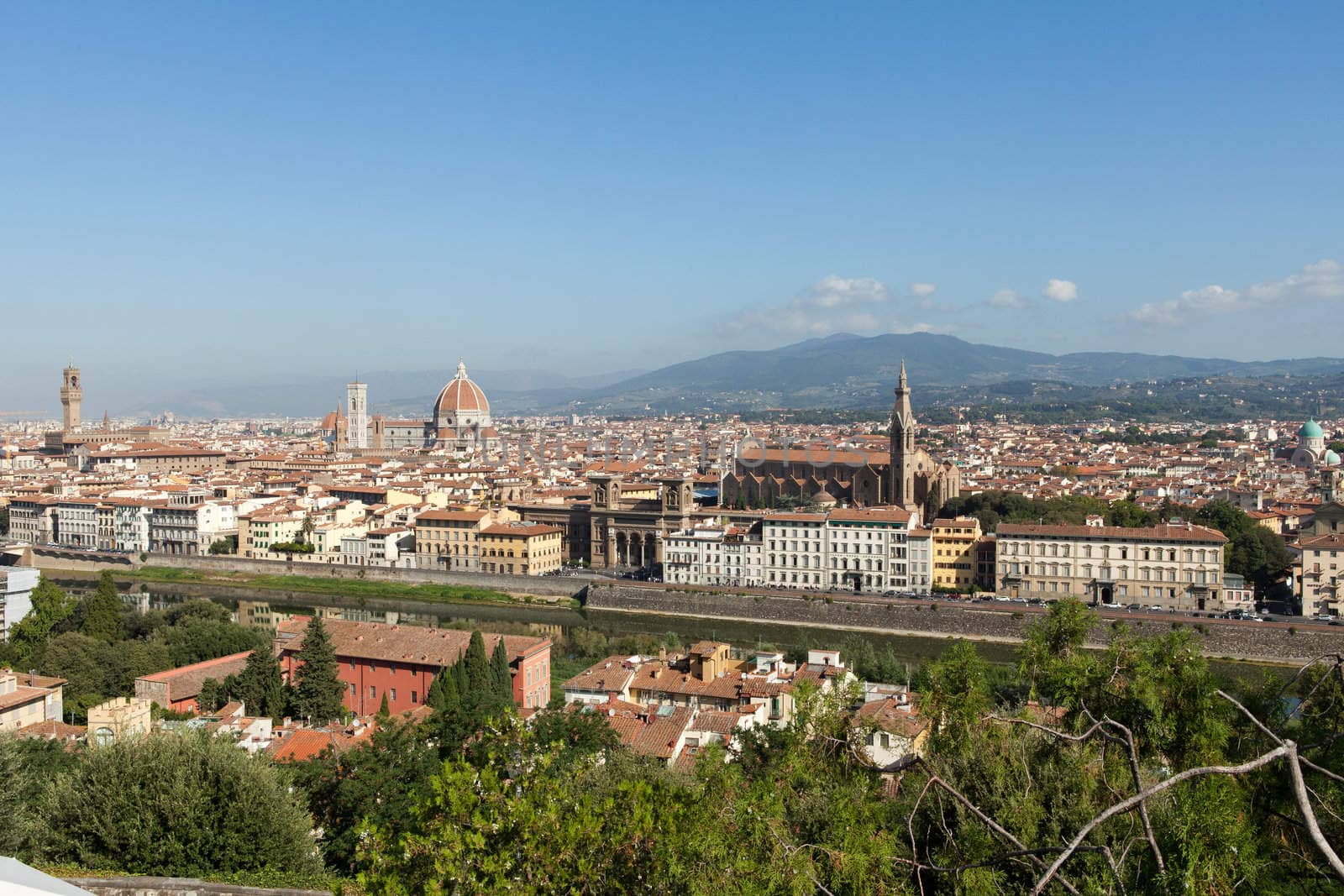  Florence,Tuscany, Italy .  View from the Michelangelo's Piazza 