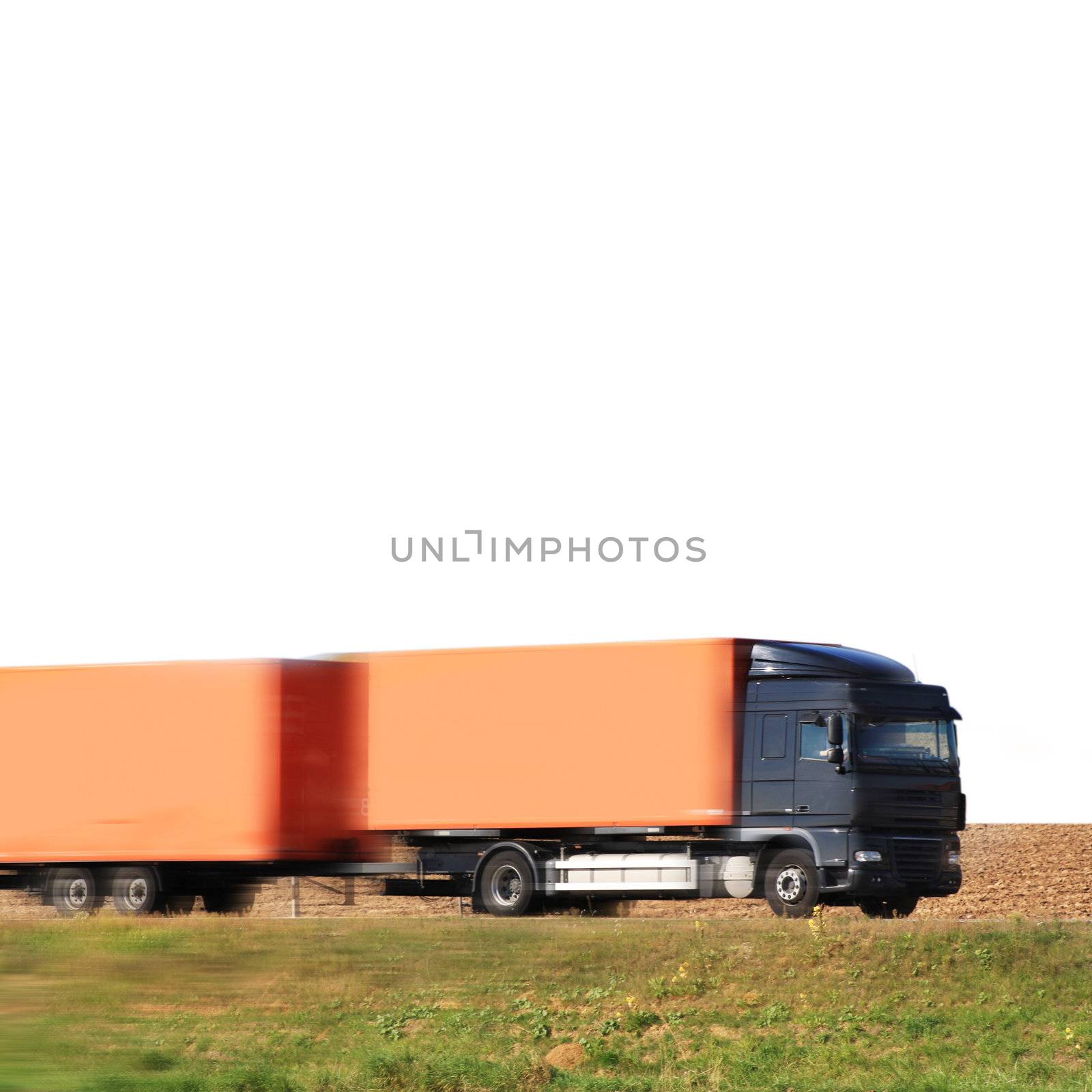 isolated truck by photochecker