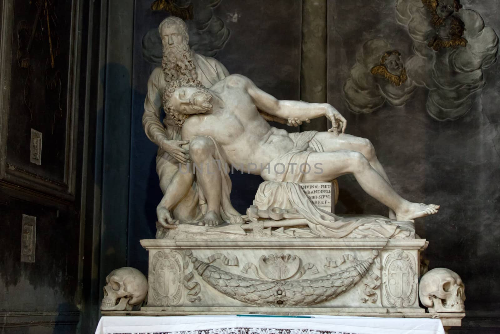 Basilica of Santissima Annunziata in Florence. Pietà by Baccio Bandinelli