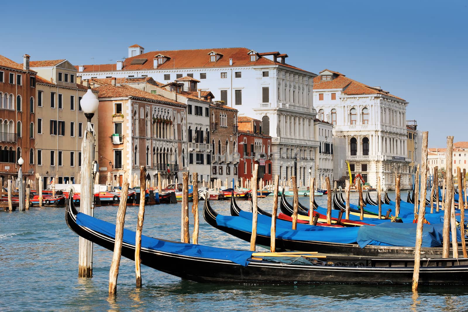 horizontal view of Grand Canal in Venice, Italy 