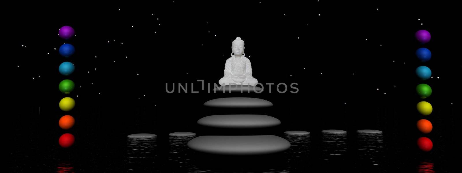 chakras and buddha by mariephotos