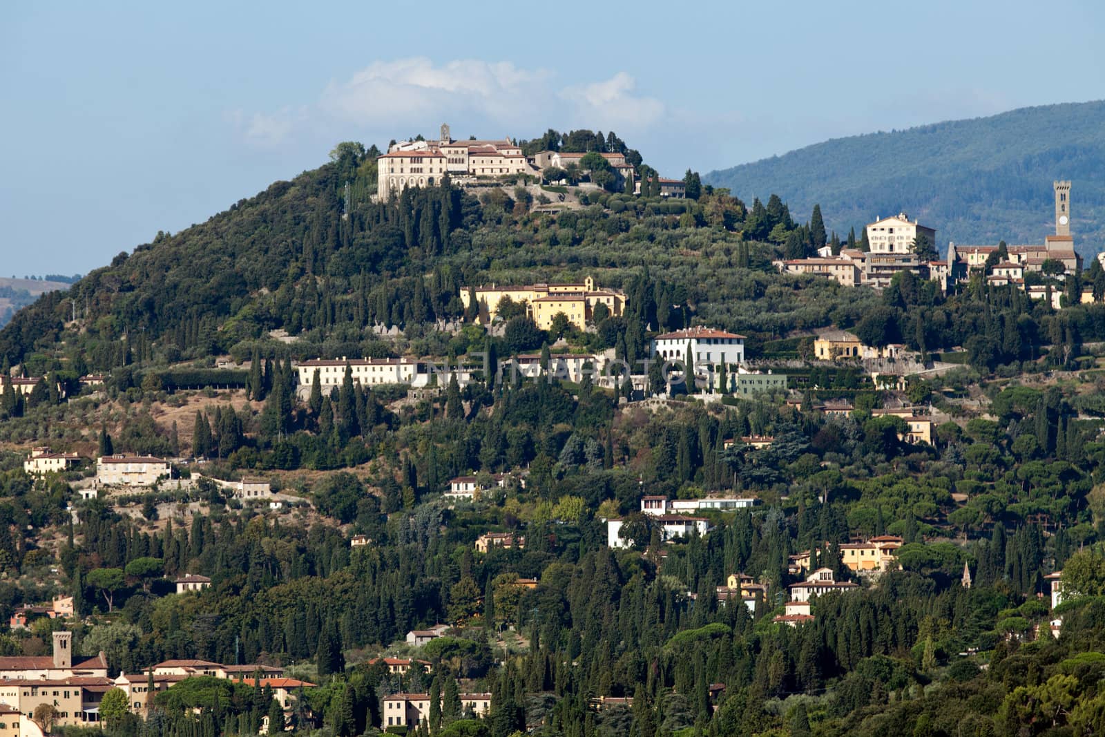 Florence - the view on Fiesole from the dome Duomo
