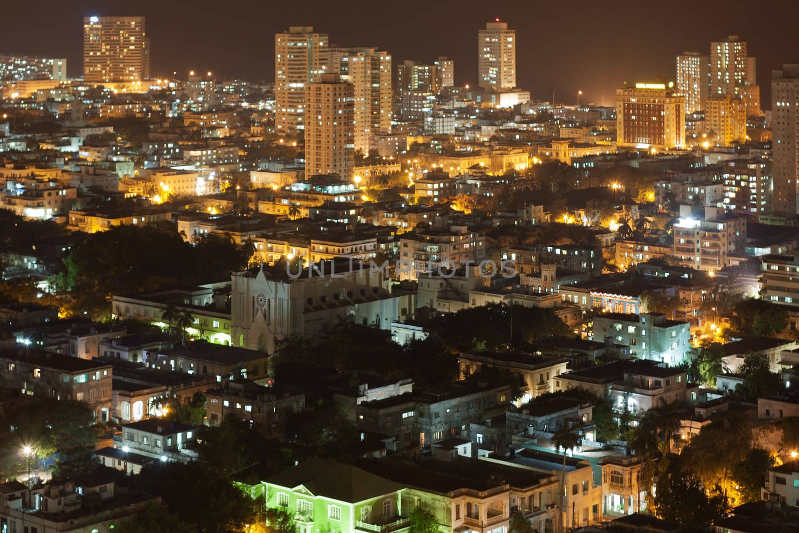 Vedado Quarter at night, Cuba by Brigida_Soriano