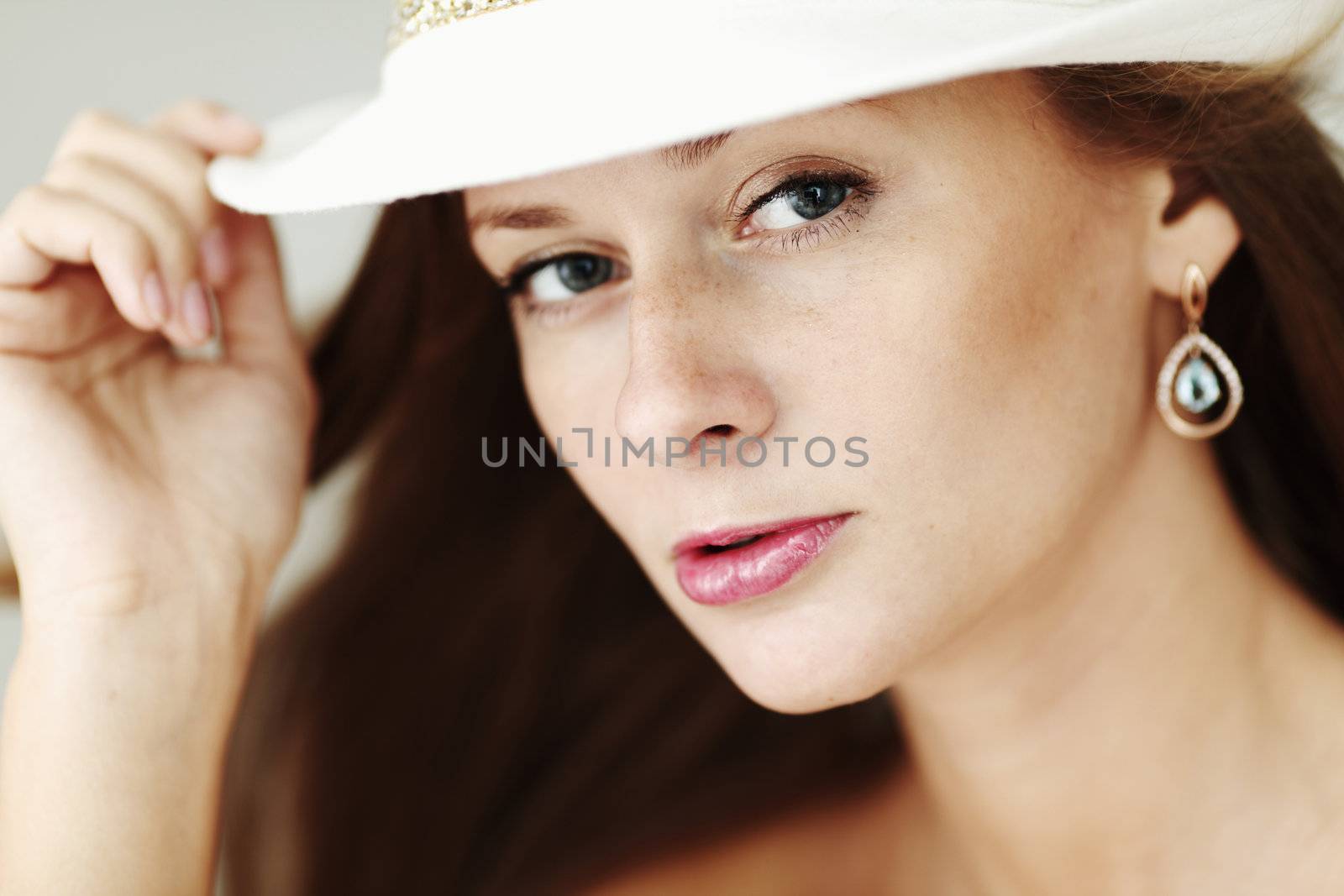  woman studio close up portrait