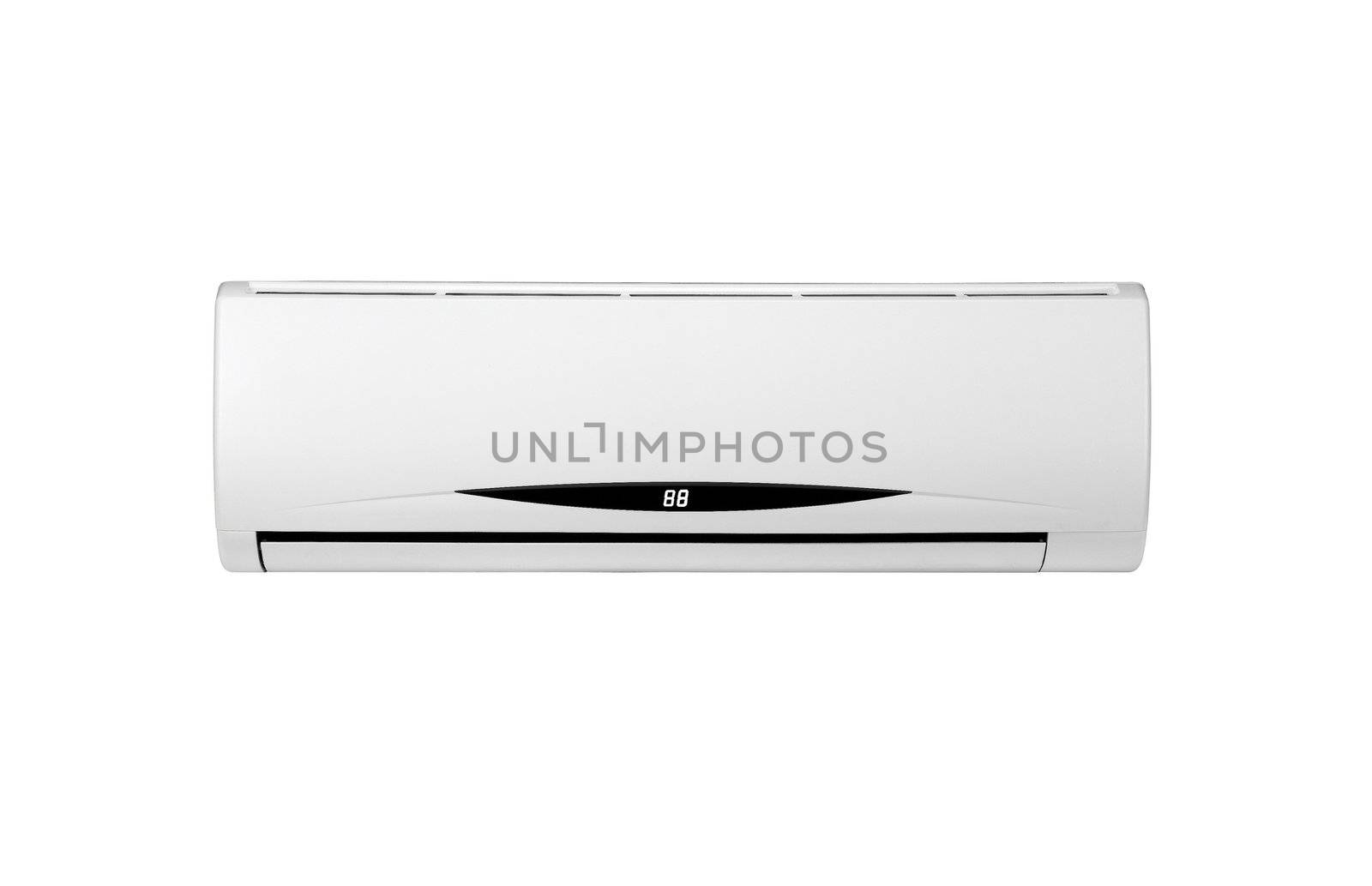 white air conditioner isolated on white