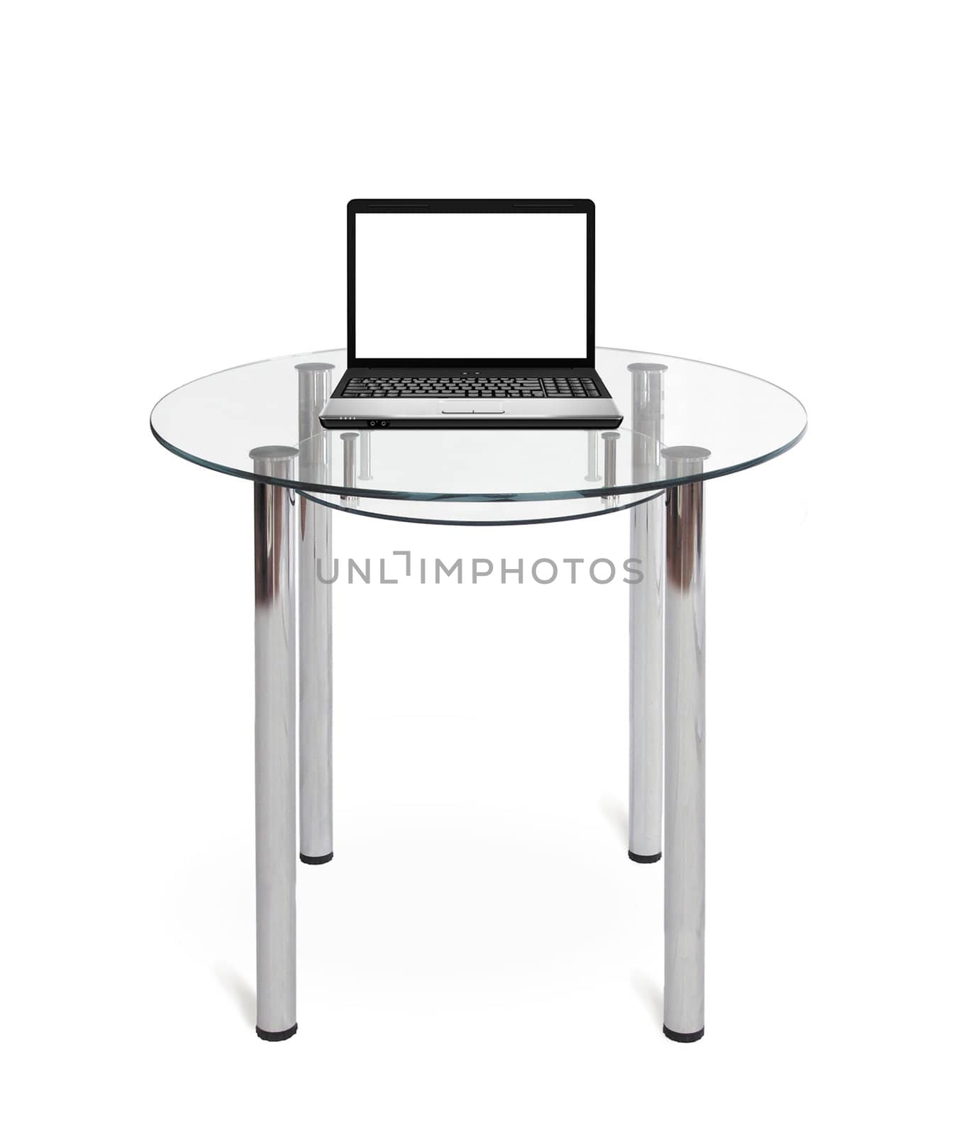 Nice laptop on a glass table