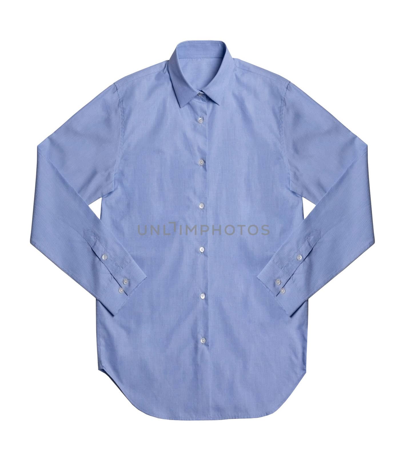 Blue shirt isolated on white background