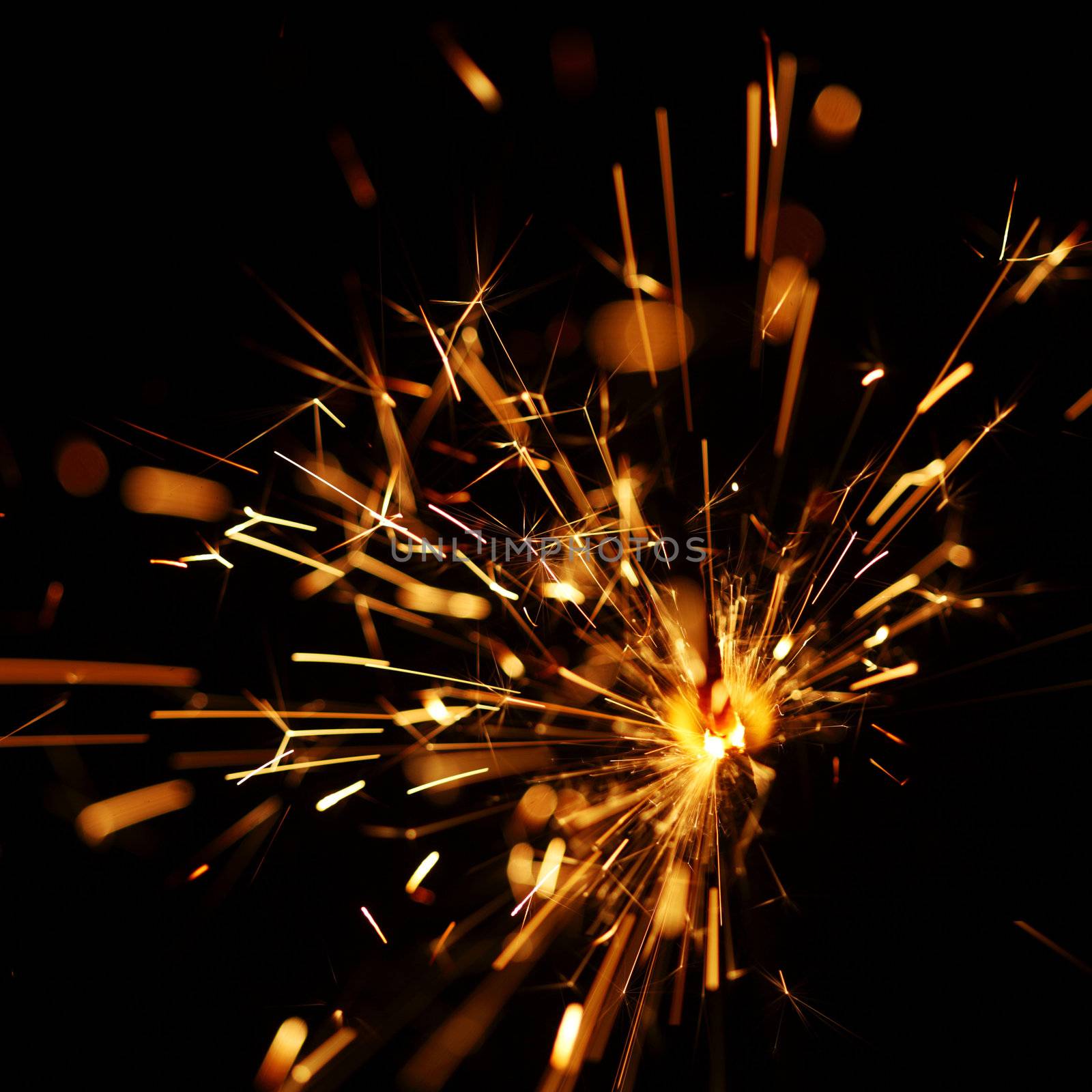 holiday sparkler macro close up