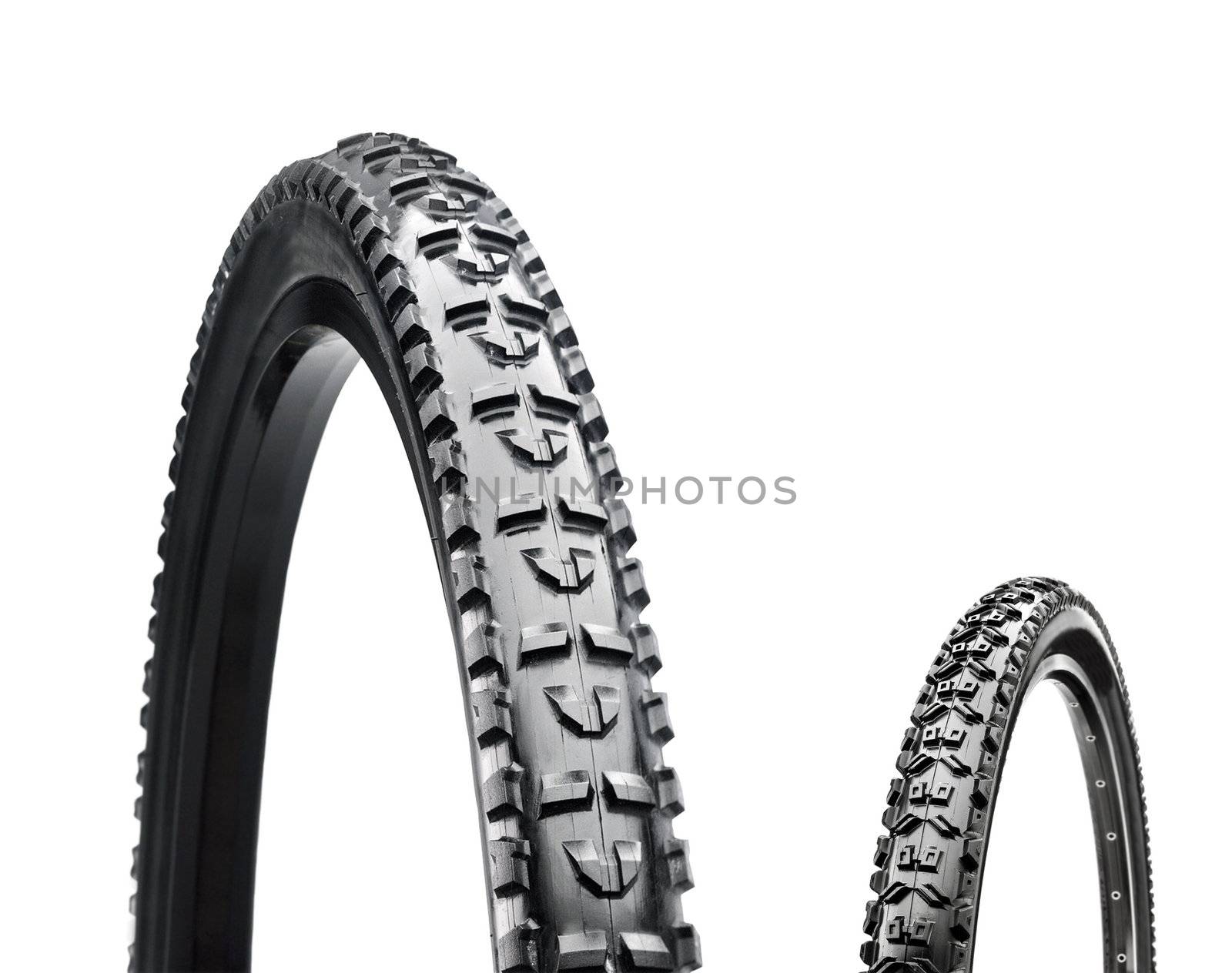two bicycle wheels closeup