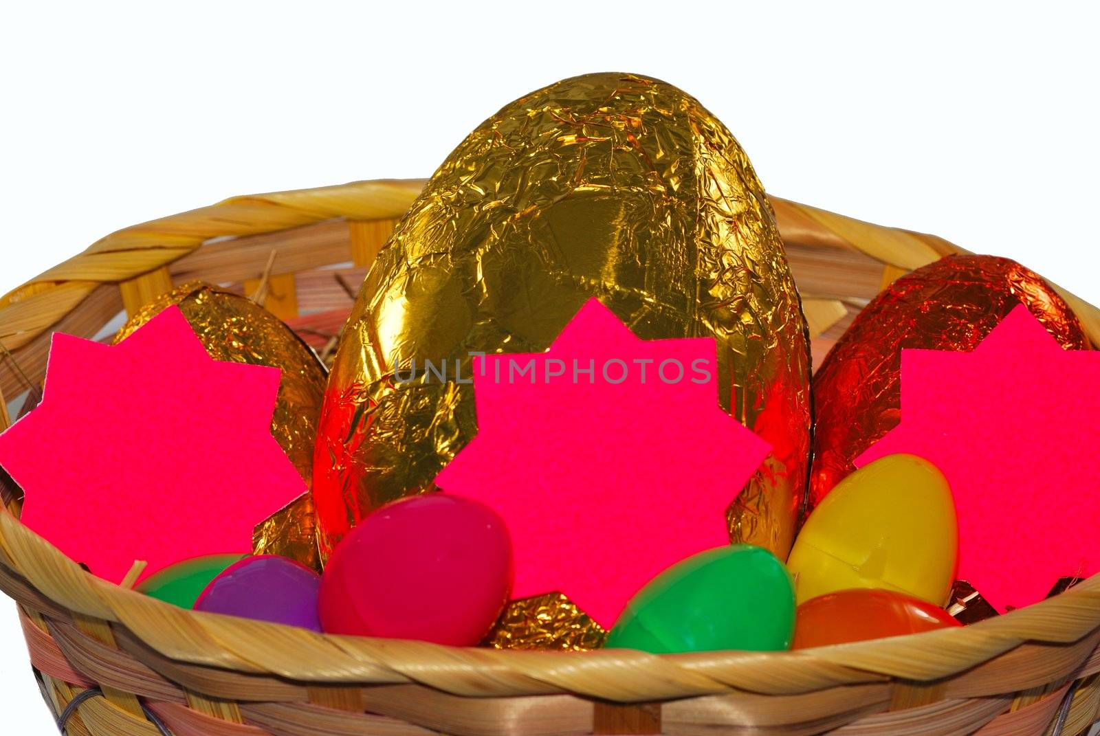 Easter basket with eggs