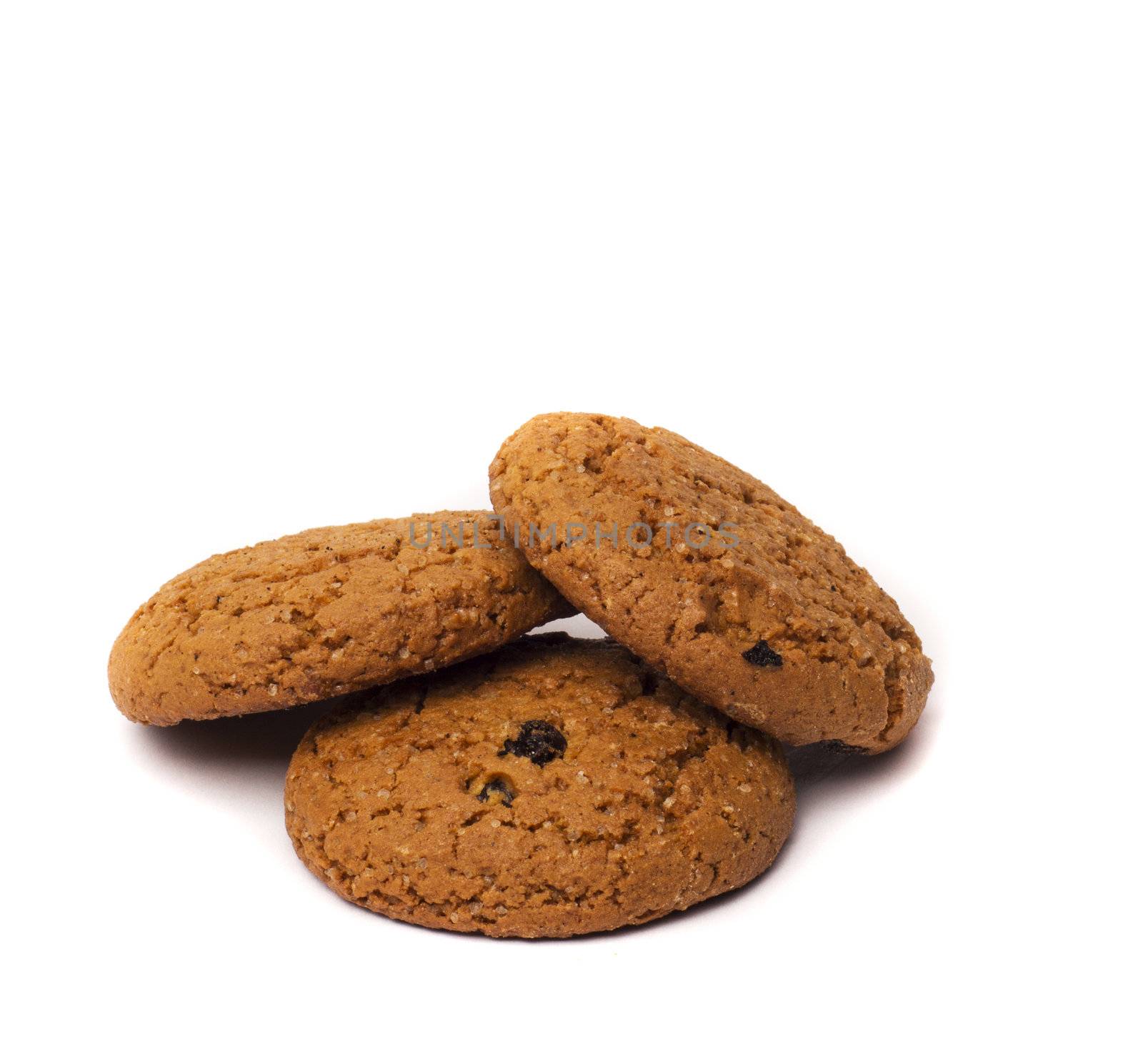 close-up image of chocolate chips cookies