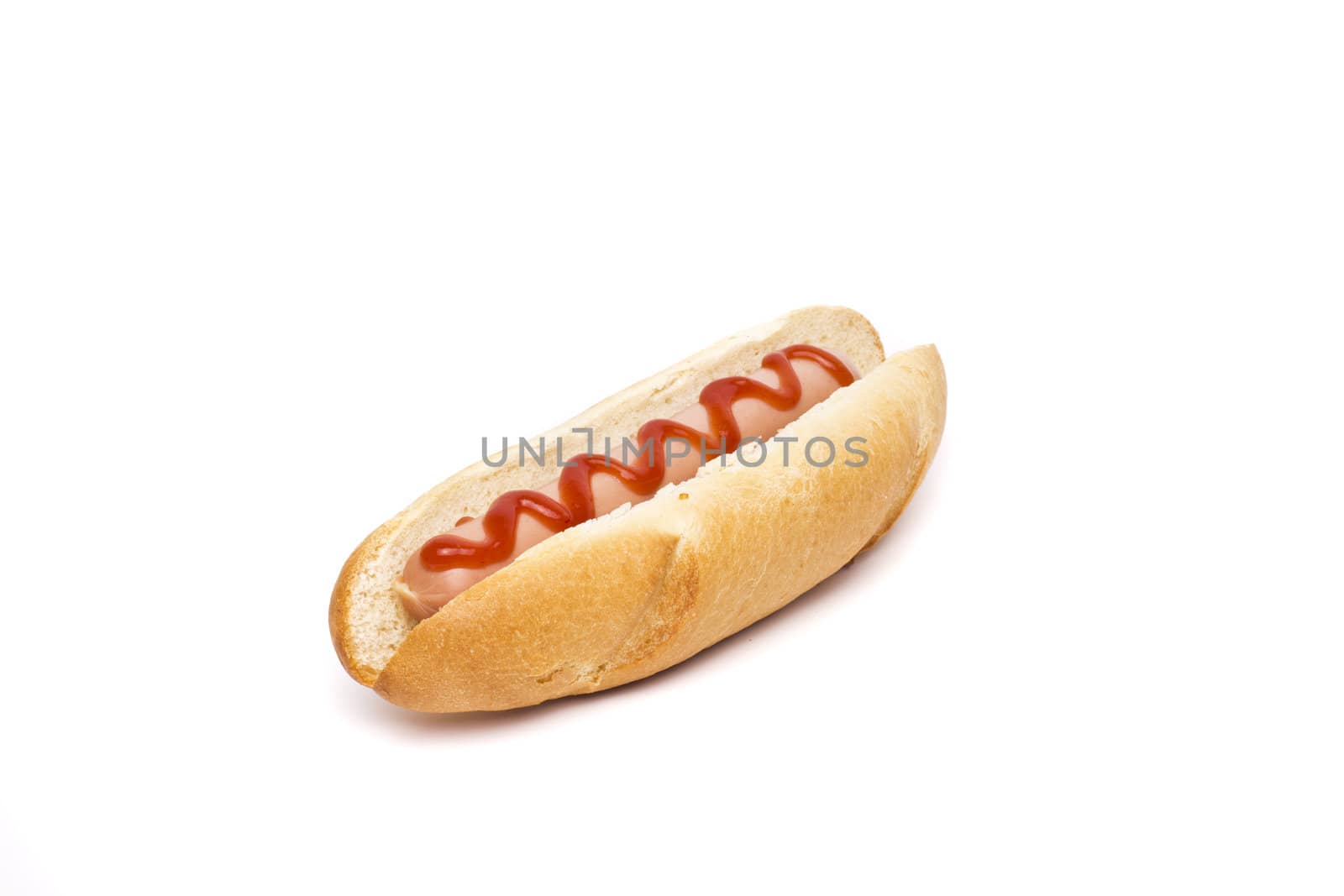 hot dog over white background