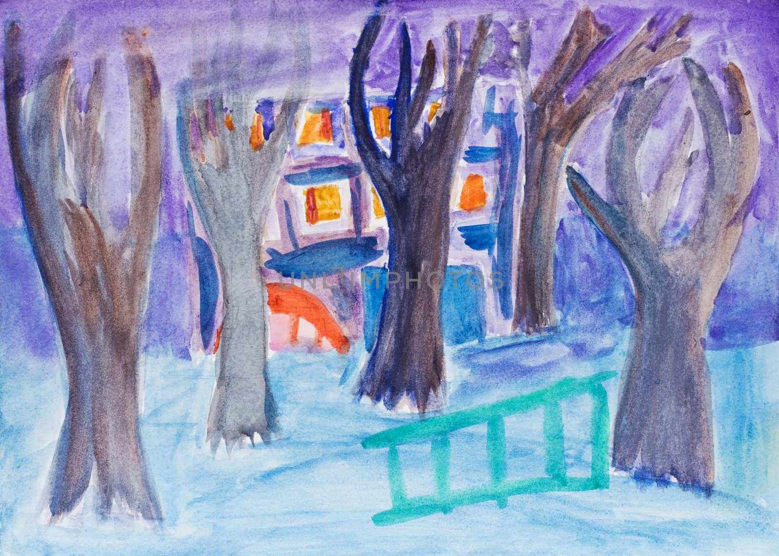 Autumn - Child's painting