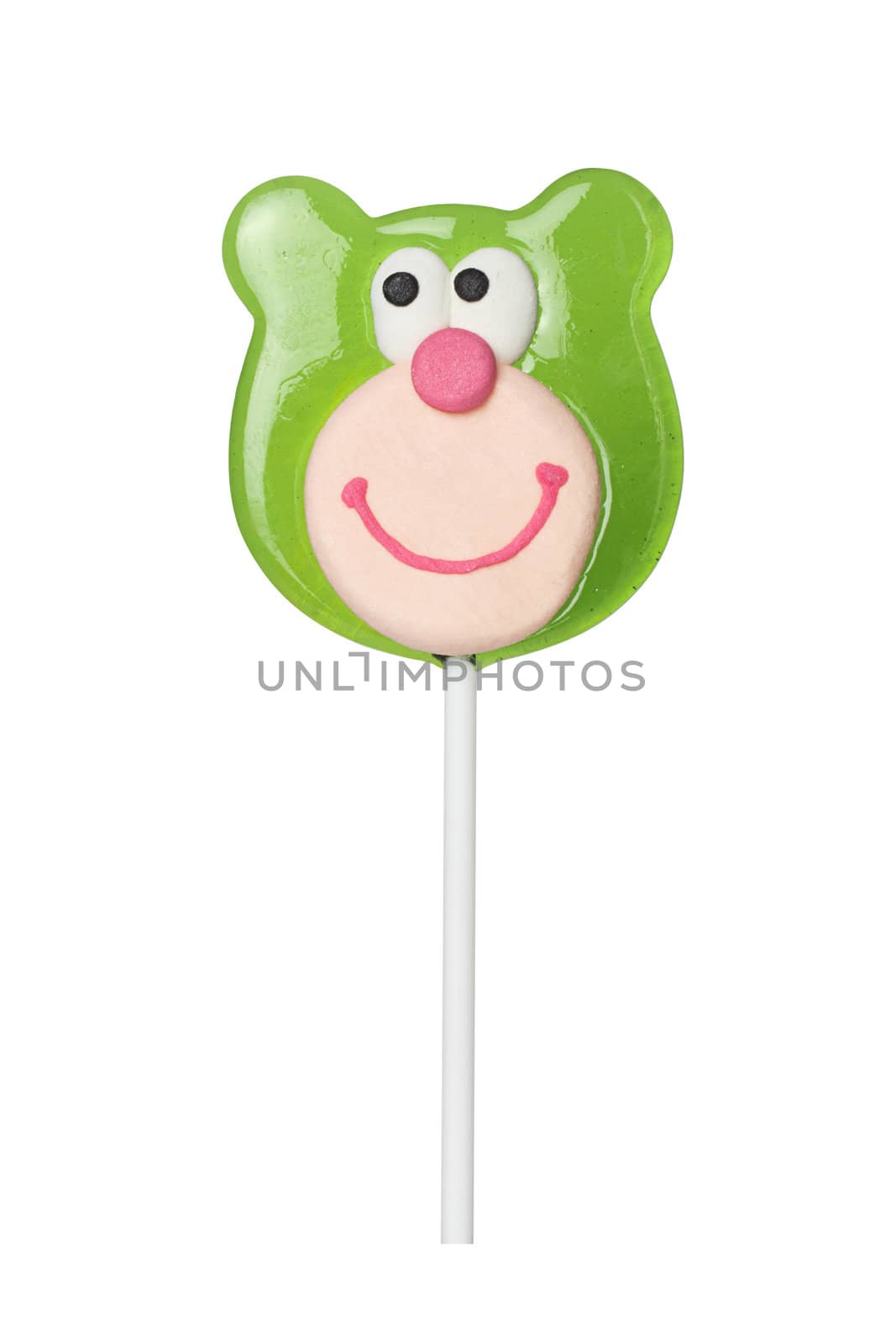 Sweet lollipop of a bear head