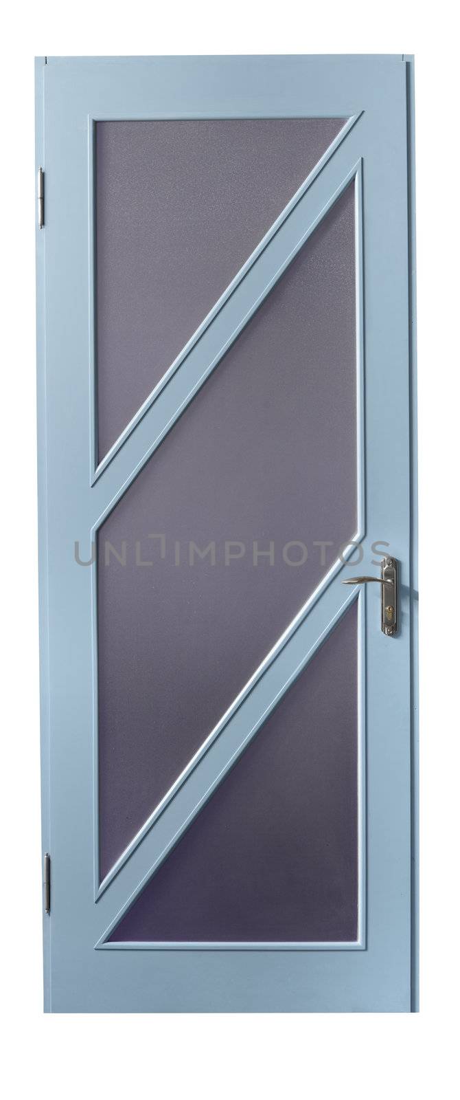 Very High definition of a entire blue door