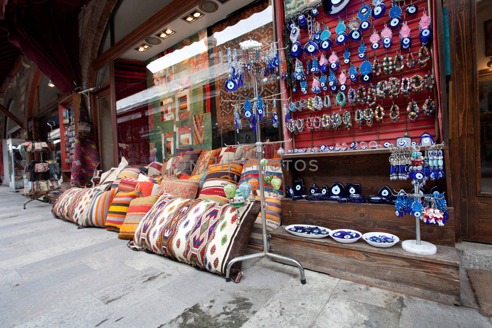 Showcase of souvenir shop in Istanbul, Turkey